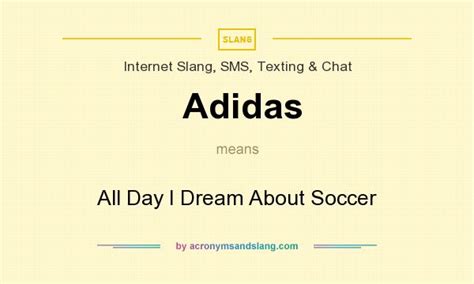 adidas slang meaning.